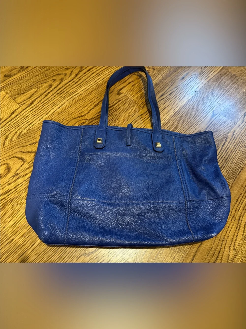 Stella & Dot Cobalt Blue Leather Tote